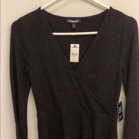 New with tags Express dark purple sweater dress - Picture 4 of 7